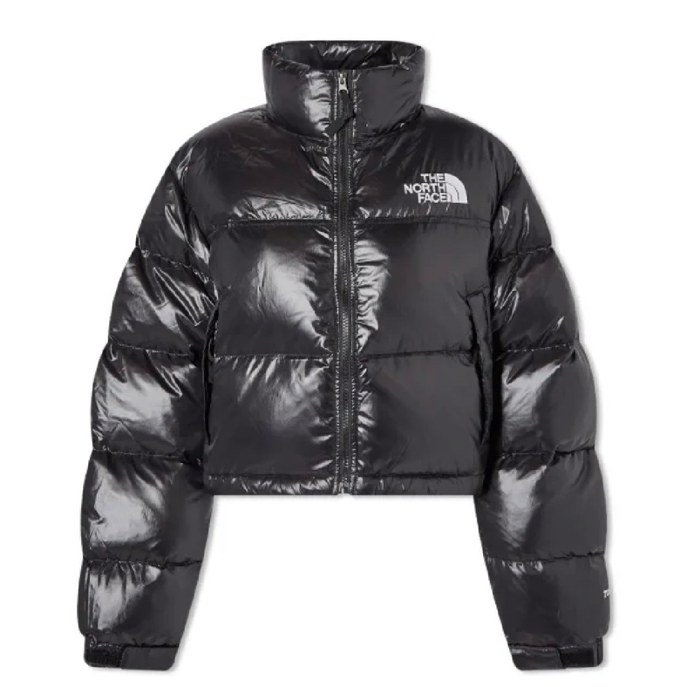 The North Face Nuptse Cropped Jacket Black
